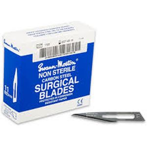 Gillette blade 11, usterile  Swann Morton 100 stk. 